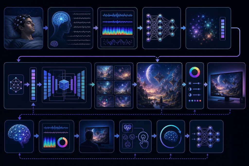 Flowchart of real-time dream visualization process