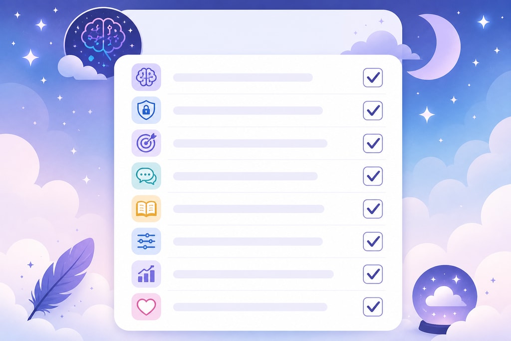 Checklist for choosing AI dream tools