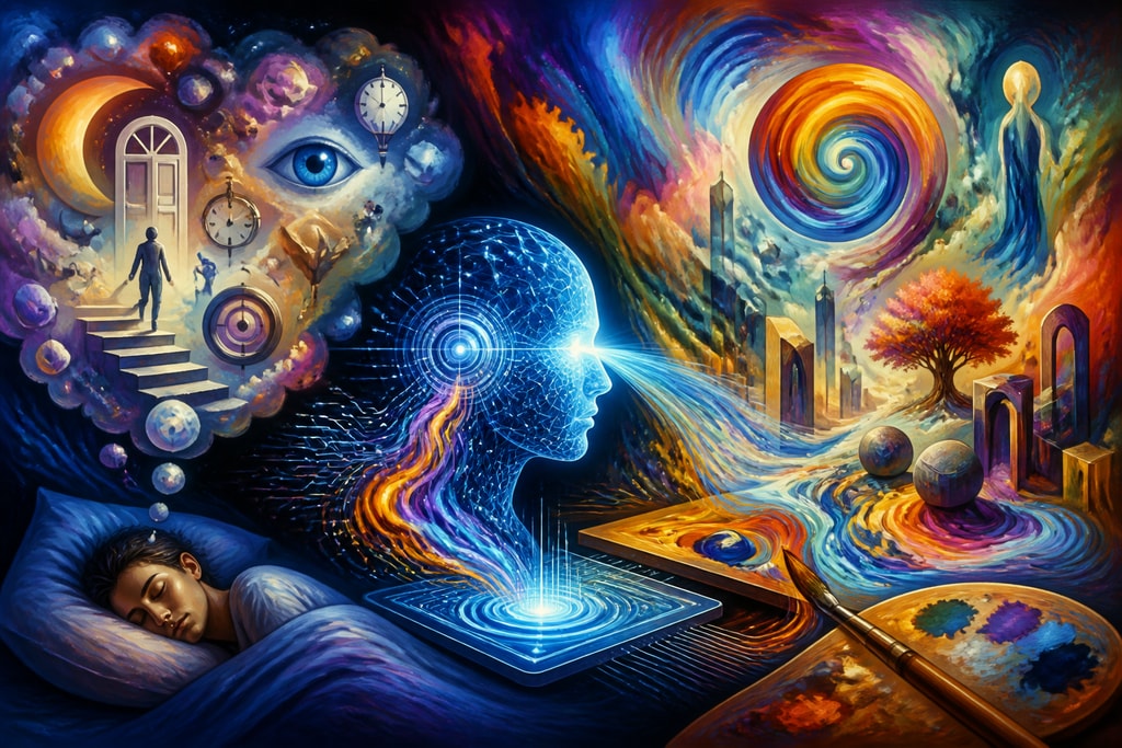AI interpreting dream symbols into art