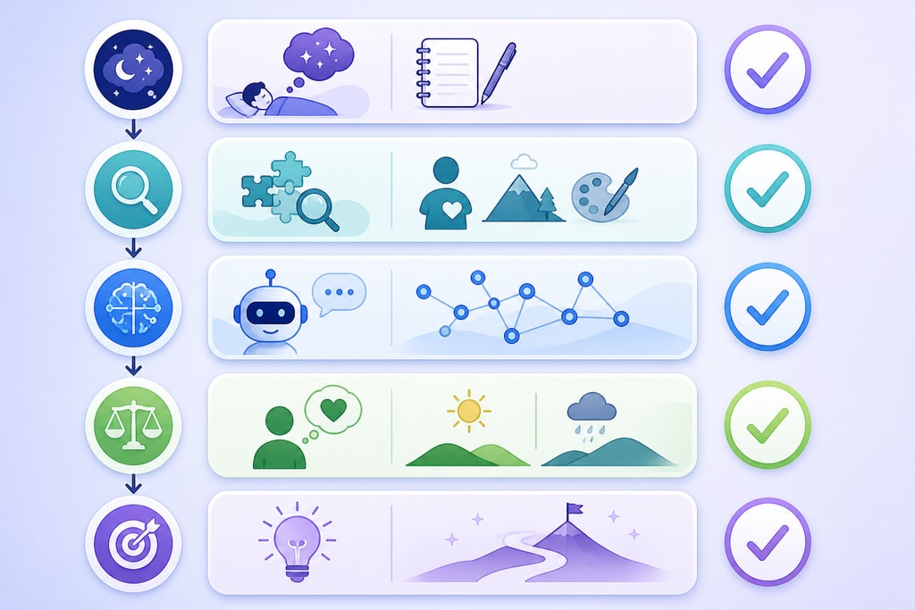 Checklist for effective AI dream analysis