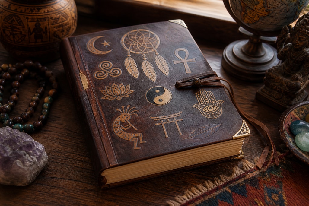 Dream journal with multicultural symbols