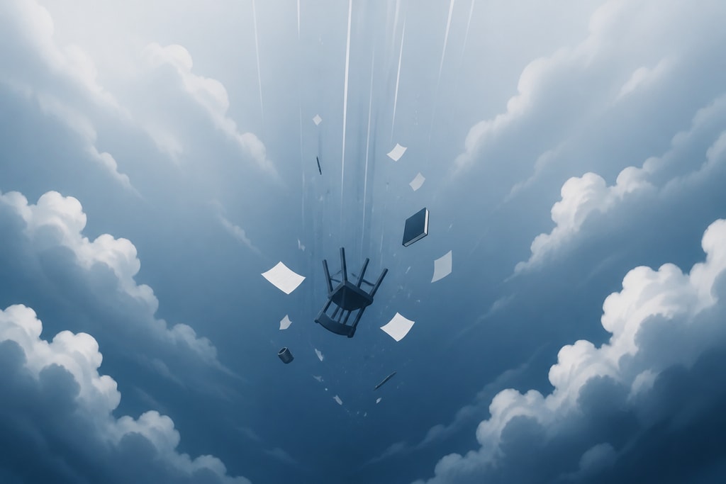 Person falling from the sky