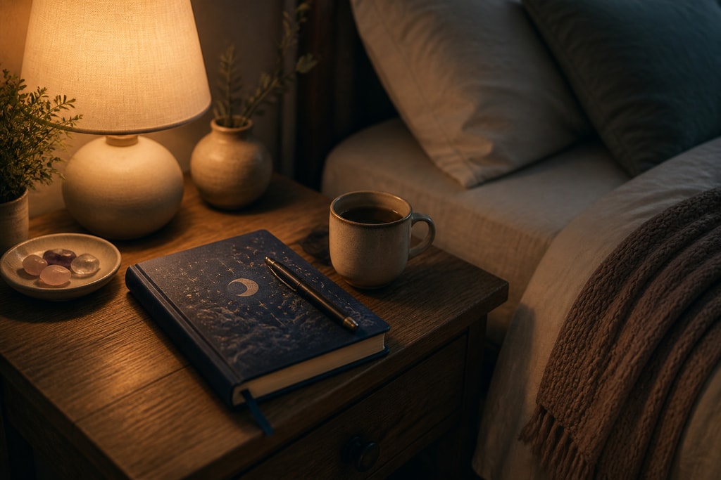 Dream journal by the bedside
