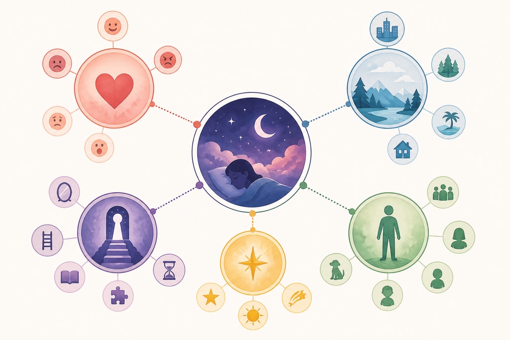 A thematic categorization chart for dream journaling