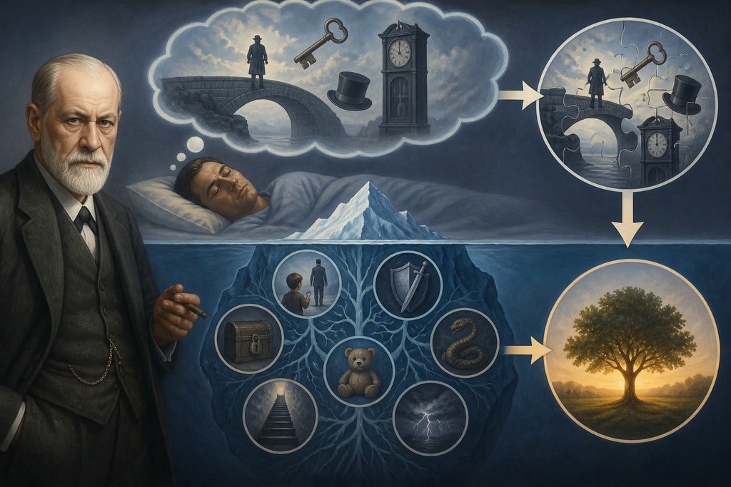 Illustration of Freud's dream analysis concepts