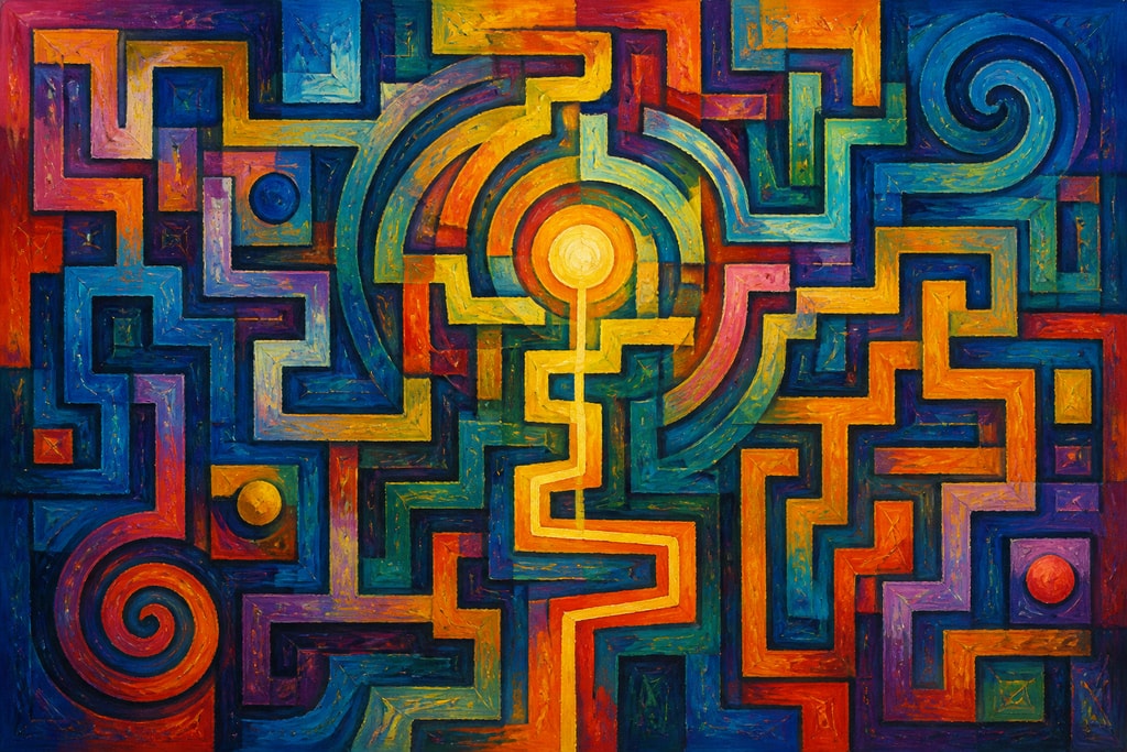 Abstract representation of a maze