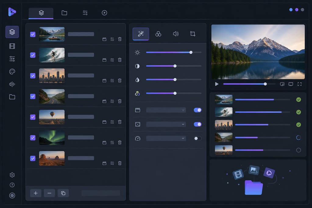 Batch processing software interface