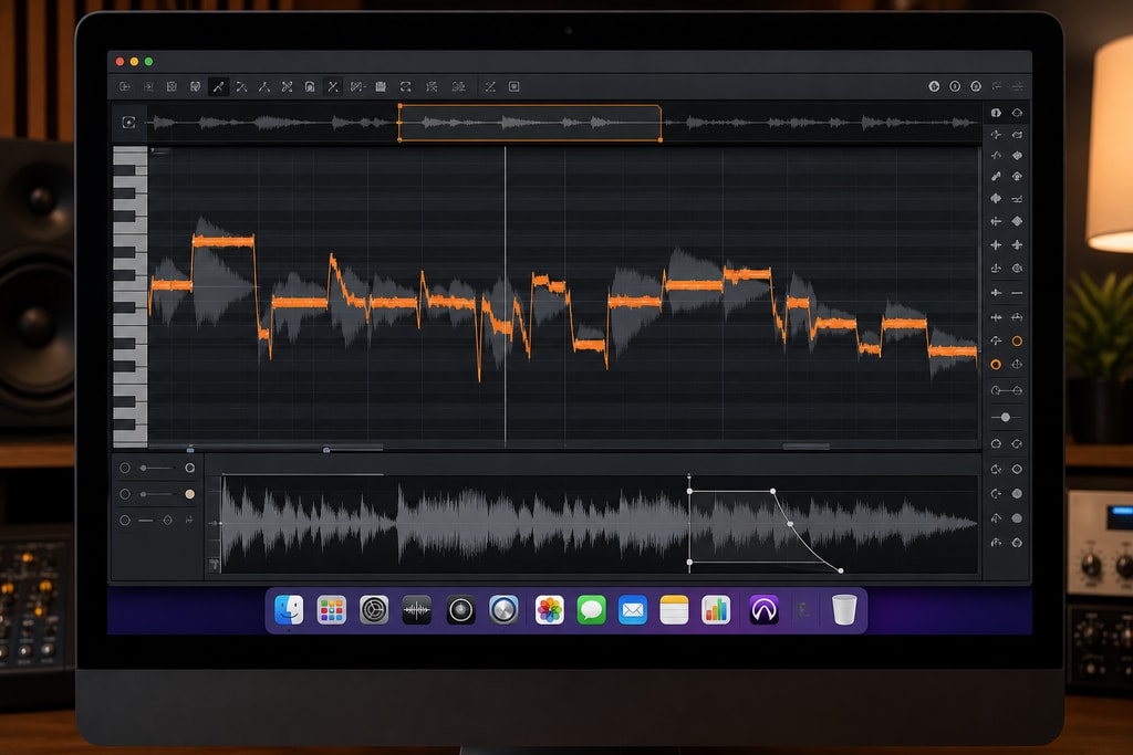 Manual audio editing software in use