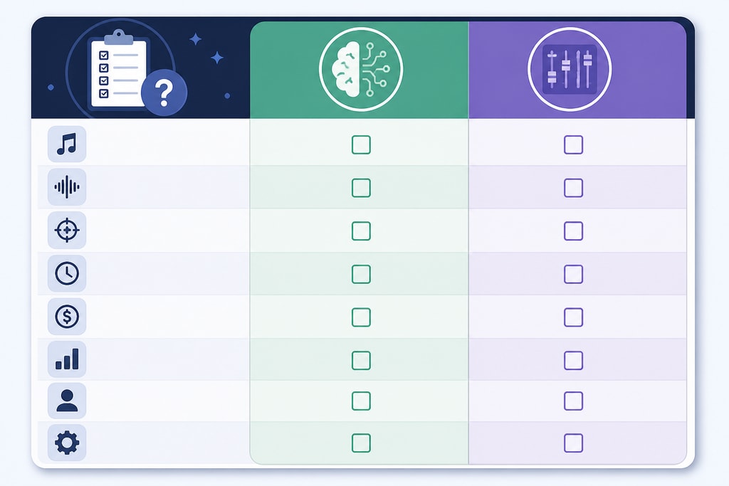 Checklist for choosing vocal removal methods