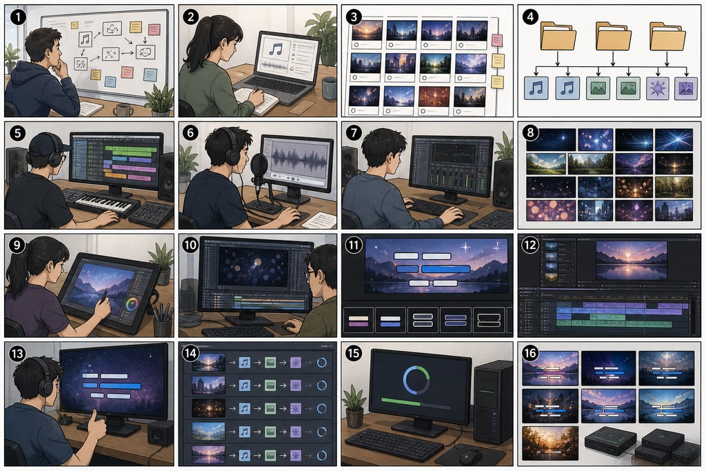 Storyboard for karaoke videos