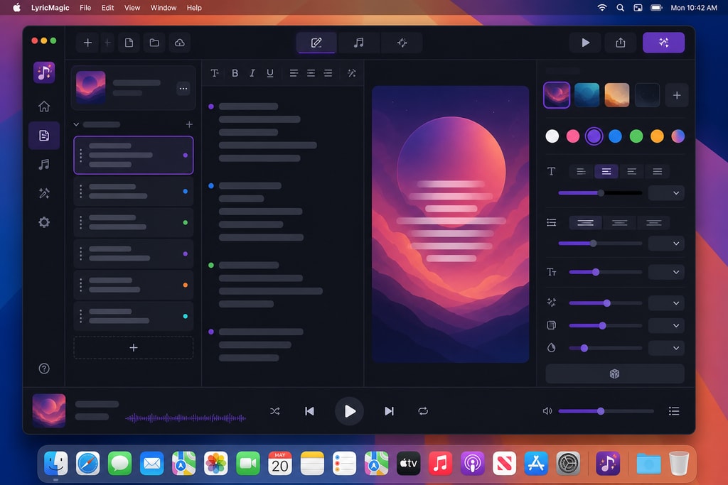 LyricMagic Interface for Editing