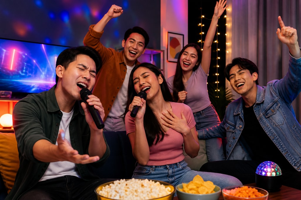 Karaoke night with friends