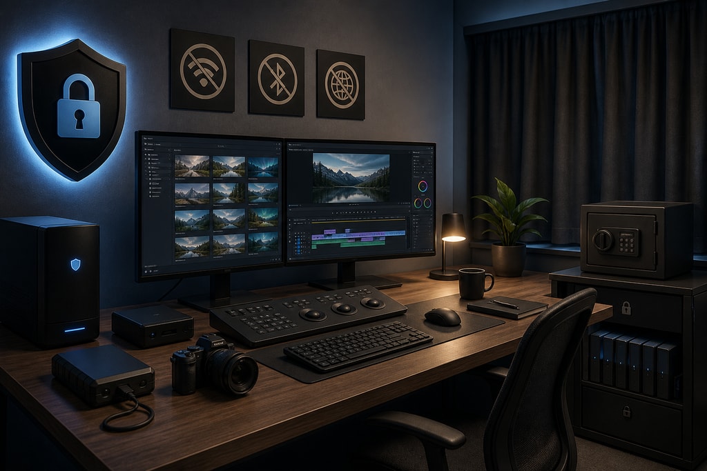 Secure video editing setup