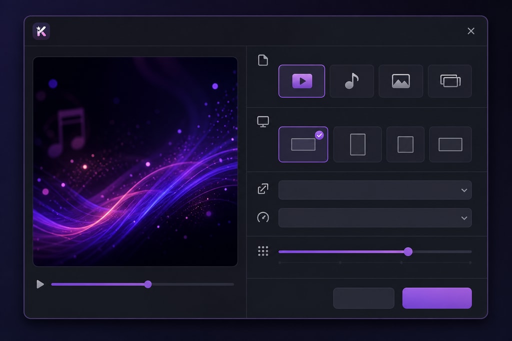 KaraMagic export settings window