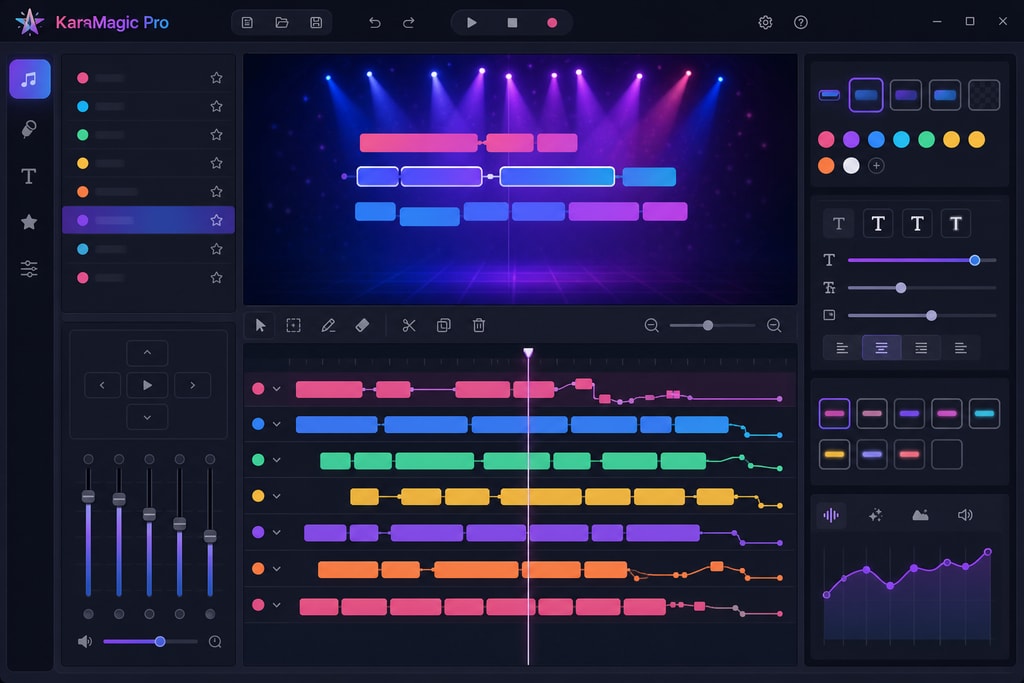 KaraMagic Pro lyric editing interface