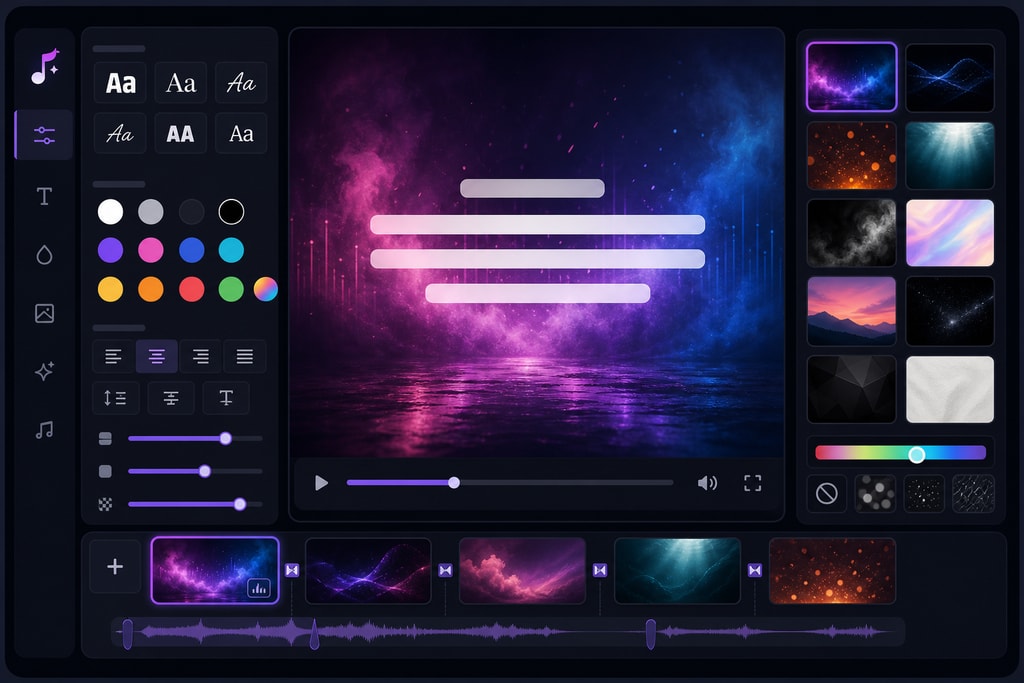 LyricMagic customization options for fonts and backgrounds