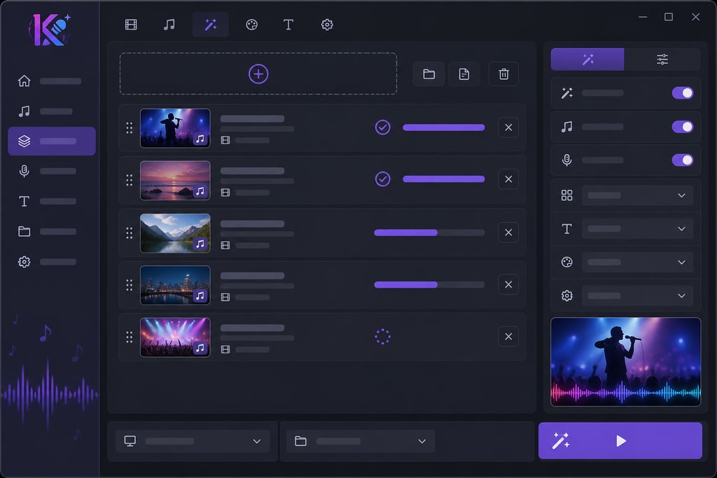 Screenshot of KaraMagic Pro's batch processing feature