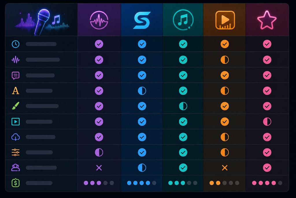 Comparison of lyric synchronization tools