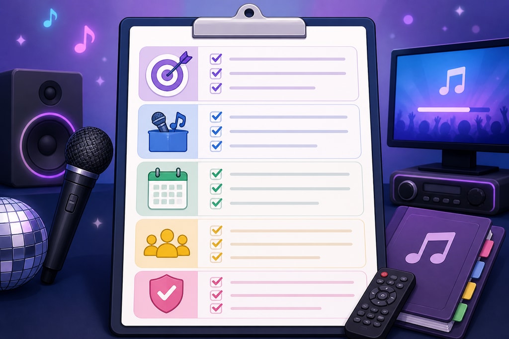 Checklist for successful karaoke session preparation