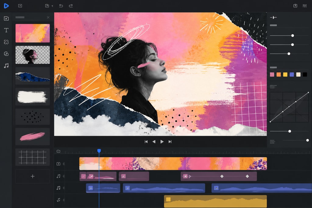 Creative lyric video template