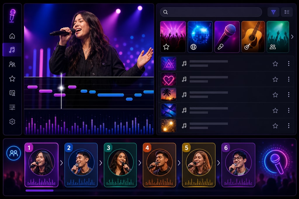Karaoke software in use