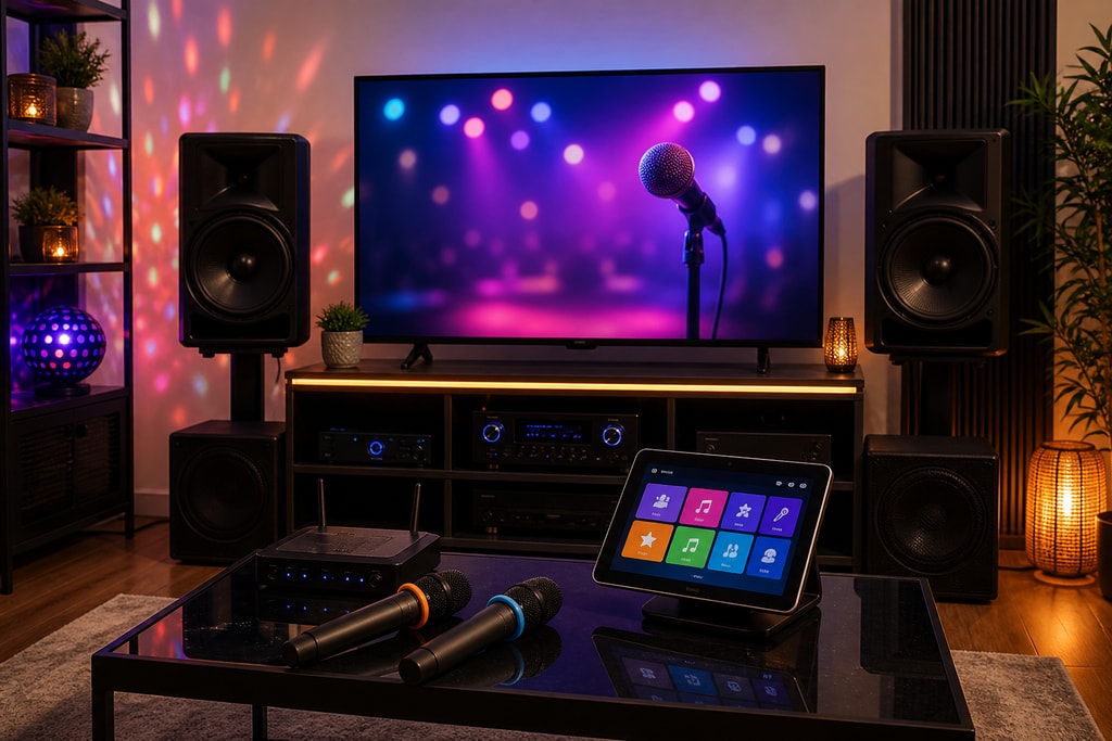 Karaoke equipment setup