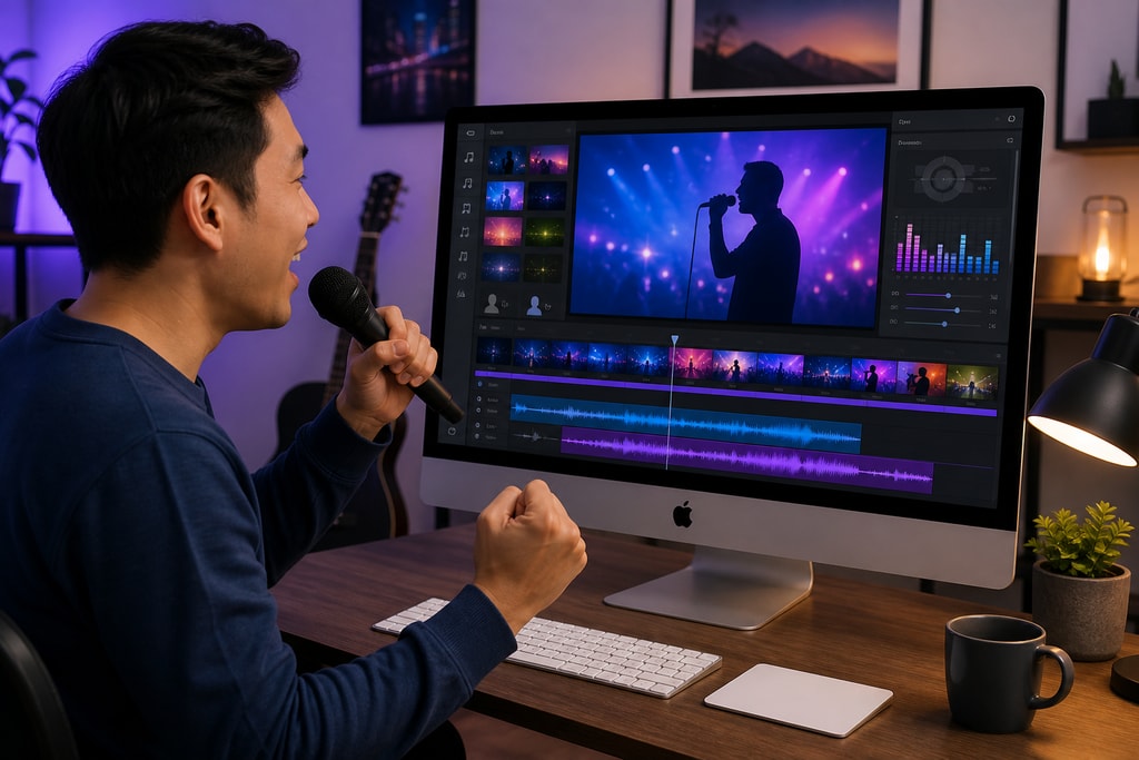 Mac user creating karaoke video