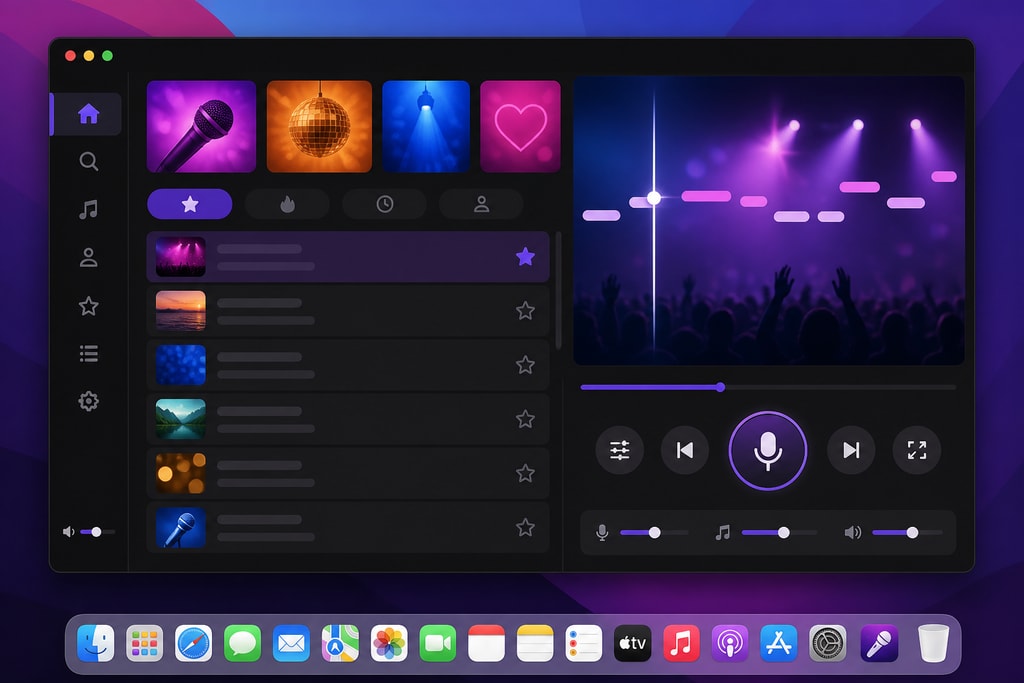 User-friendly interface of a Mac karaoke software