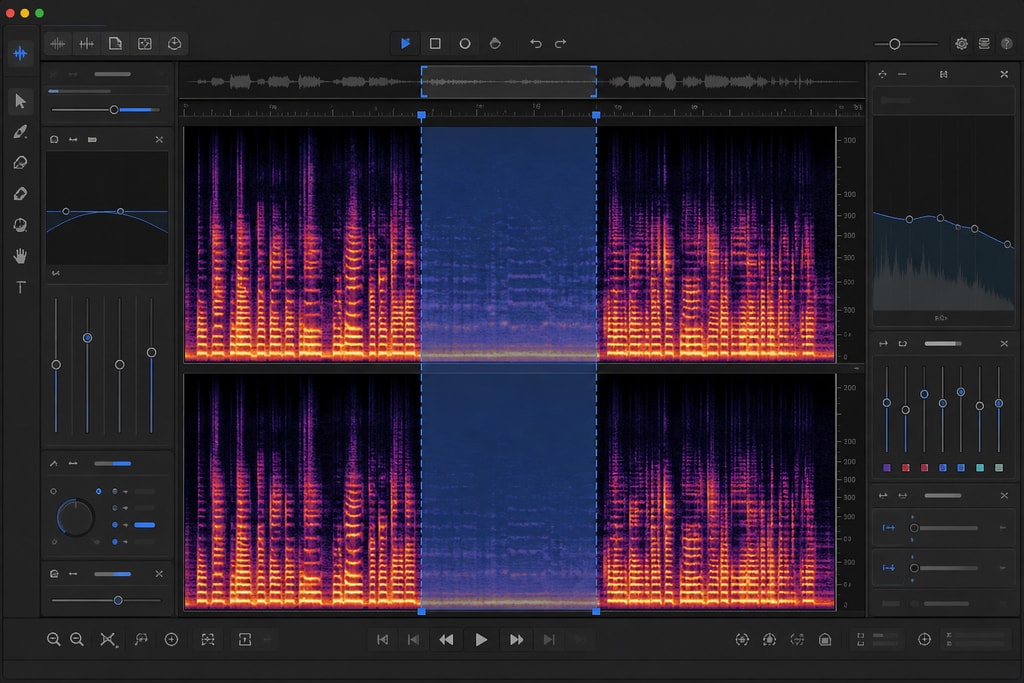 Manual audio editing software interface