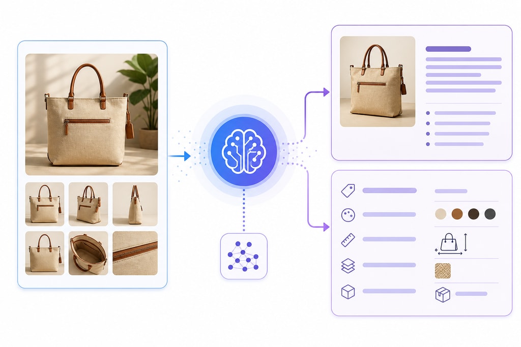 Diagram of AI generating product descriptions
