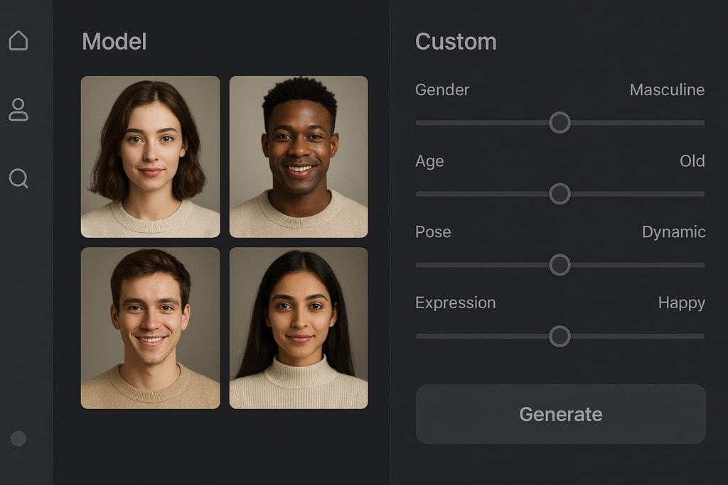 AI photo platform interface
