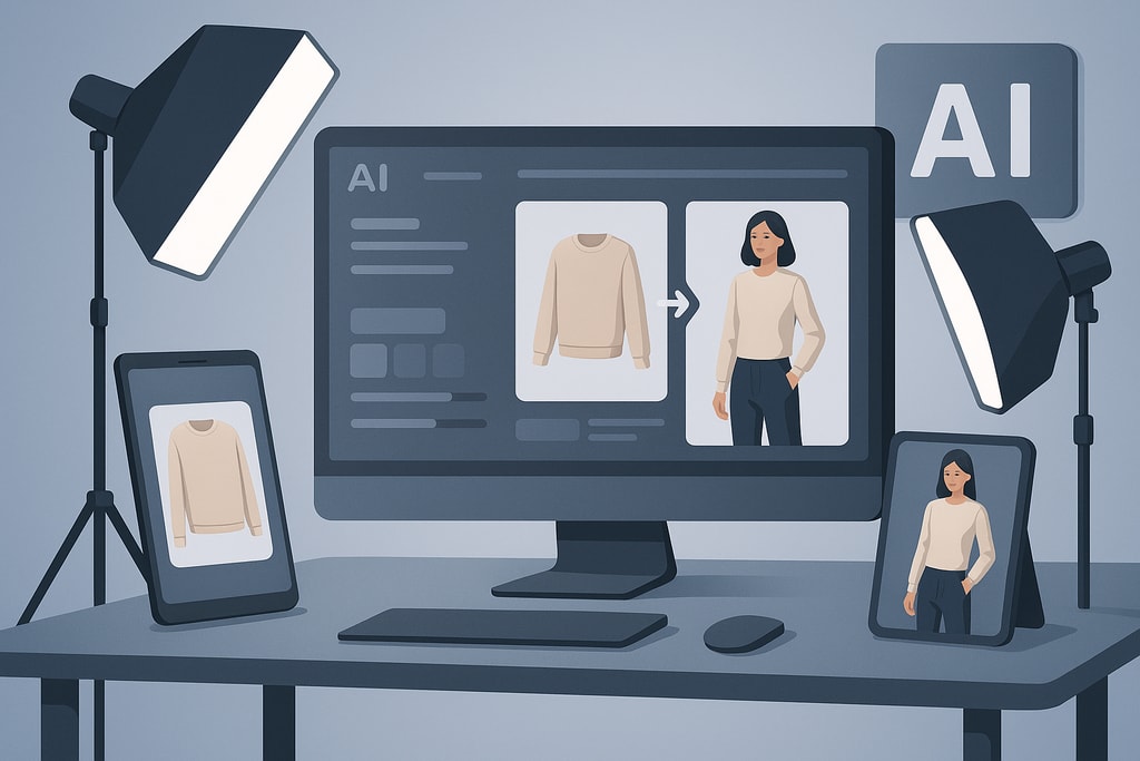 AI fashion photography setup