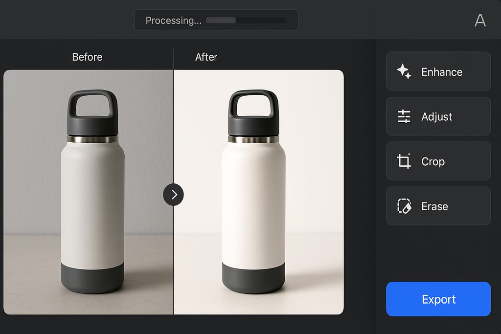 AI photo editing software in action