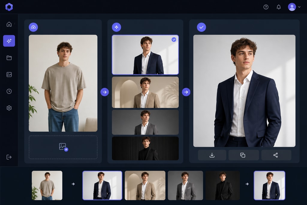 ProdShot user interface showcasing the image generation process