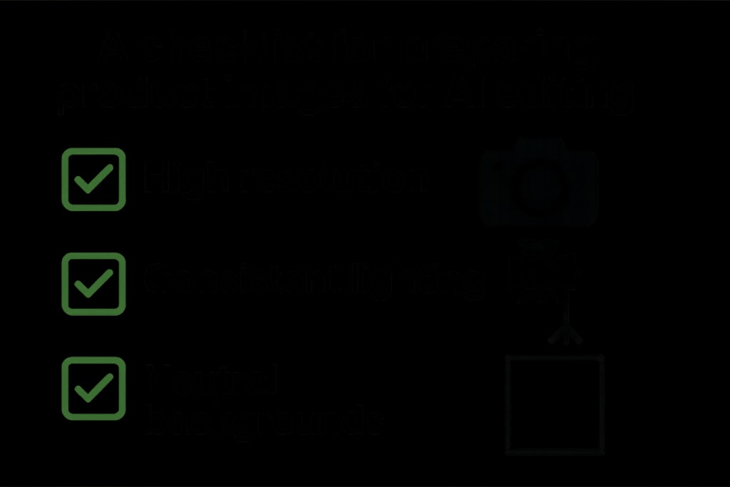 Checklist for preparing product images for AI editing