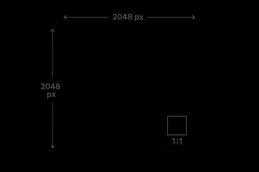 Diagram illustrating recommended Shopify product image dimensions and aspect ratios