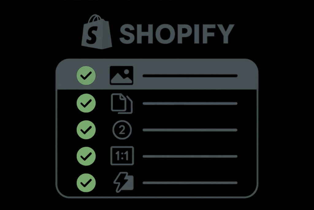 Checklist for Shopify product image requirements