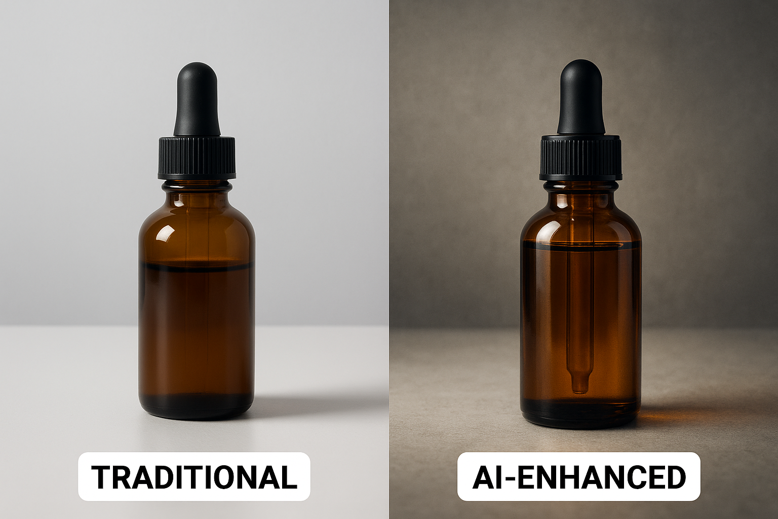 Comparing traditional and AI product photos