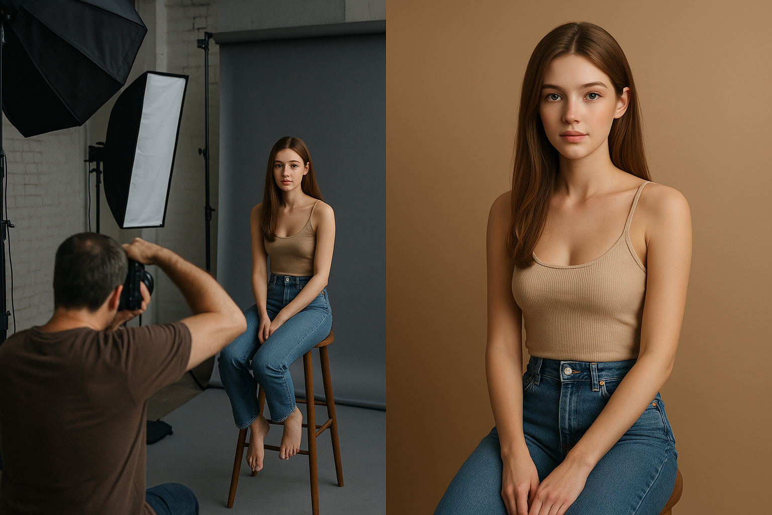 Traditional versus AI photography comparison