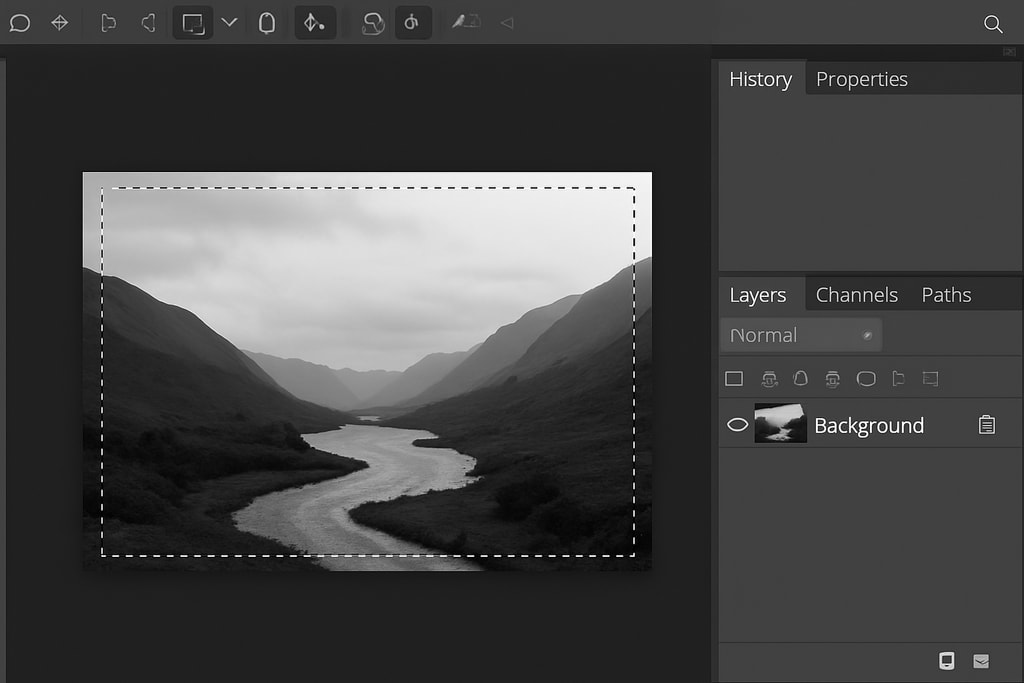 Photopea tool example